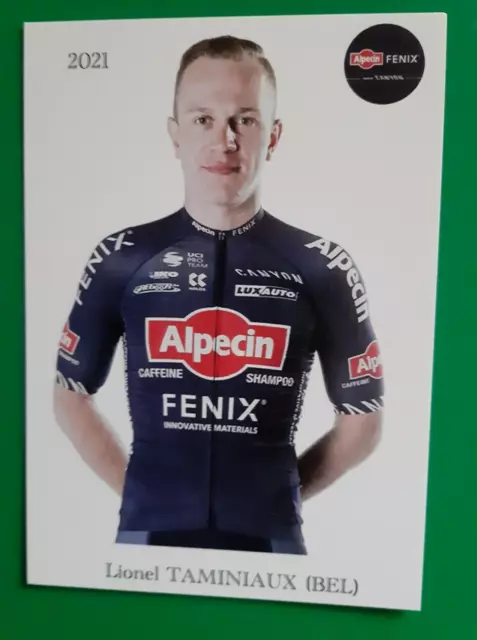 CYCLISME carte cycliste LIONEL TAMINIAUX équipe ALPECIN FENIX 2021