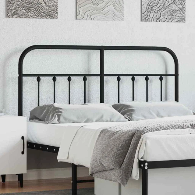 Testiera in Metallo Nero 135 cm vidaXL