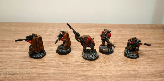 5x Blood Angels Scouts Snipers / Space Marines / Warhammer 40k / Well Painted