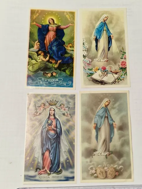 4 Santini Holy Cards Vergine Ele 2/280 2/812 2/524 2/302 ZA1113 ^