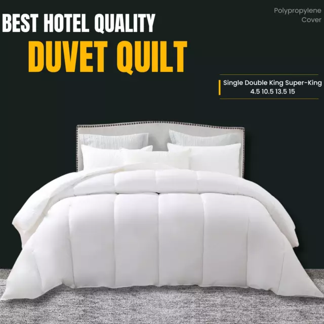 Hotel Quality Duvet Quilt Single Double King All Size 4.5 10.5 13.5 15 Tog