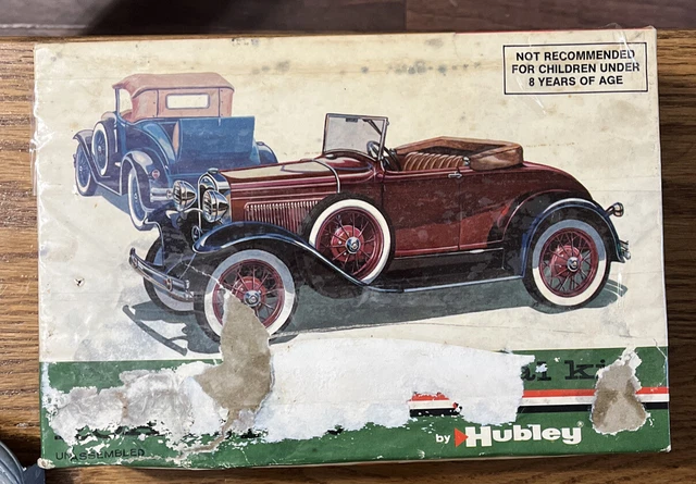 Vintage Hubley Model A Roadster Metal Model Kit Unbuilt