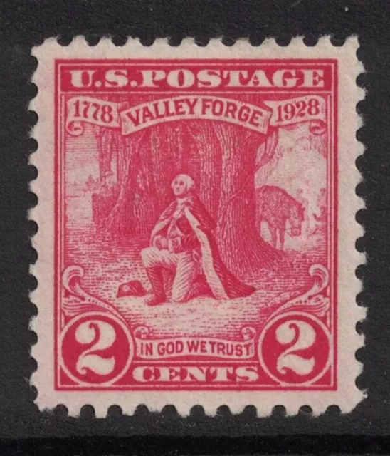 Scott 645- Mh- Vallée Forge, Washington At Prayer- 2c 1928- Inutilisé Mint Stamp