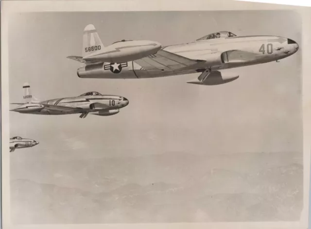 Lockheed P-80 Shooting Star Formation Vintage Press Photo Us Army F-80