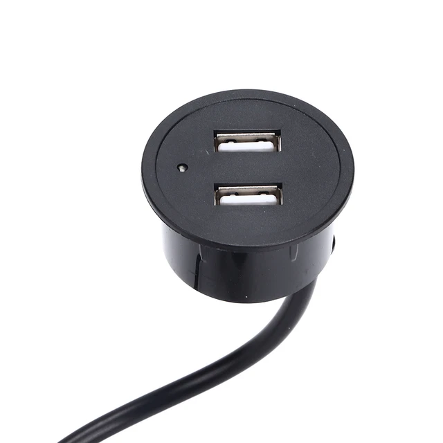 (Sortie DC5521)2 Prises De Charge USB Avec 1.5m De Câble Installation Intégrée 5