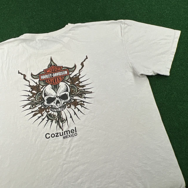 white vintage harley davidson t shirt