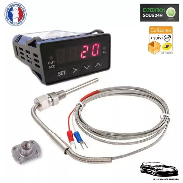 Manomètre Température Gaz Échappement EGT Type K - LED Rouge - Peugeot TCT