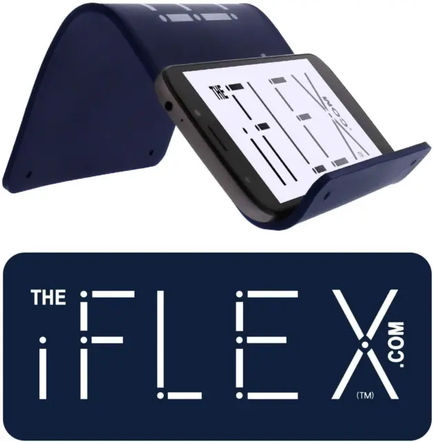 iFLEX Tablet Cell Phone Adjustable Stand Dark Blue Universal Hands-Free Non-Slip