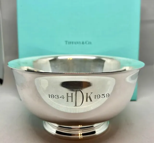 Vintage Tiffany & Co Sterling Silver Bowl In Box - 13 Ounces *Stunning* Rare