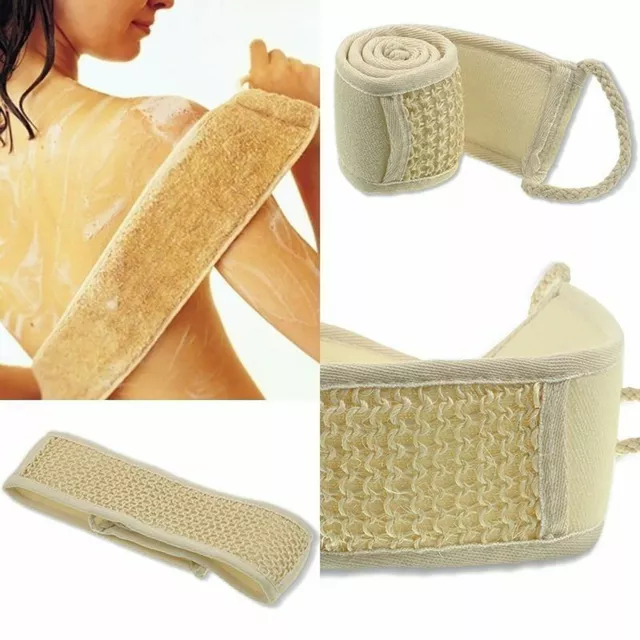 PEELING LOOFAH Lufa Rückengurt Bad Dusche Körperschwamm LANGER SCHRUBBER Bürste