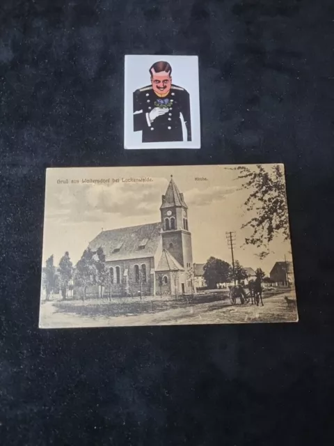 AK Gruss Aus Woltersdorf Bei Luckenwalde Kirche 1927 Bahnpoststempel