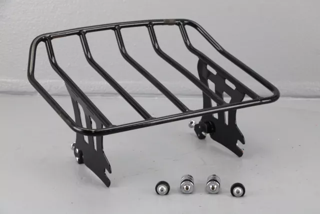 1997-2008 Harley Touring BLACK Quick Release Detachable Black Luggage Rack #3496