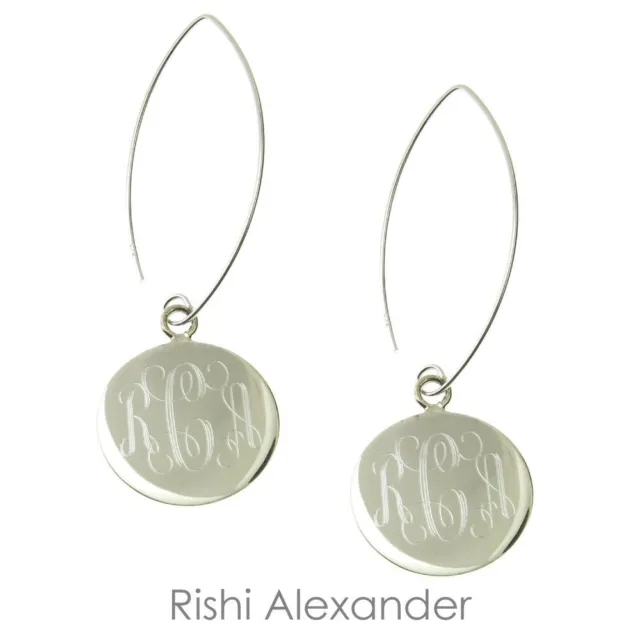 Rishi Alexander 14mm Round Locket Made from .925 Sterling Silver with A Personalized Monogram