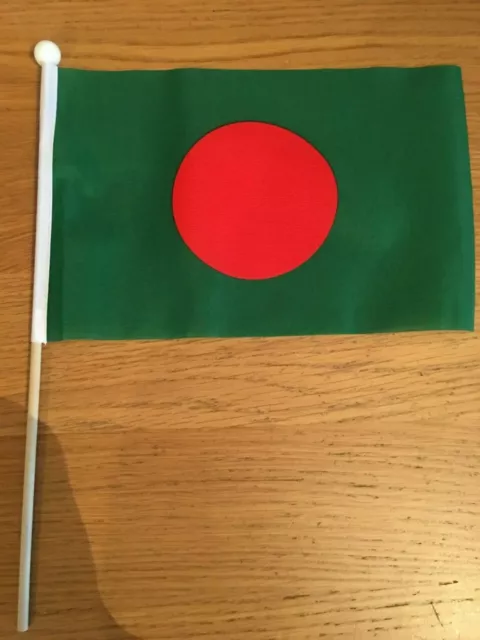 BANGLADESH Pack of 12 medium Hand Flags 9" x 6" 22cm x 15cm FLAG