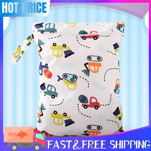 Baby Diaper Bags Character Print Changing Wet Bag Baby Cloth Diapers
