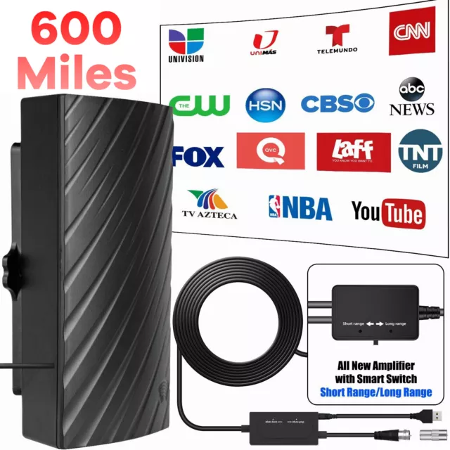 6000 Miles 4K HD Digital TV Indoor Antenna HDTV Amplified Booster Signal 1080P