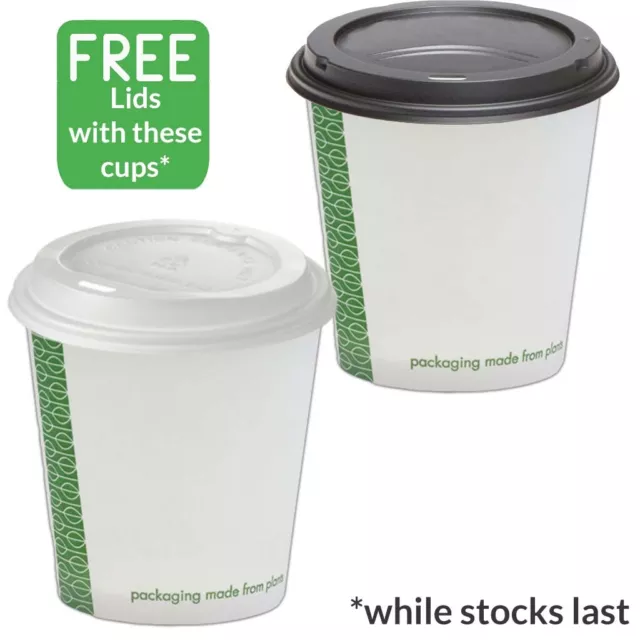N89 Single Wall Compostable Biodegradable Disposable Paper Hot & Cold Cups 20oz