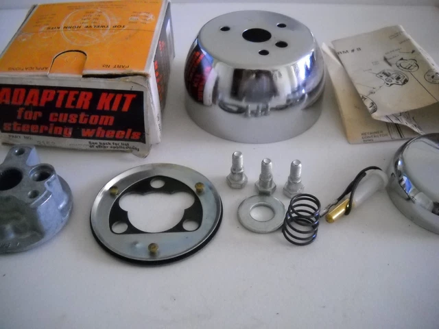 NOS 3158Chr GRANT STEERING WHEEL Horn Kit for 1949-1952 Chevrolet Passenger Cars