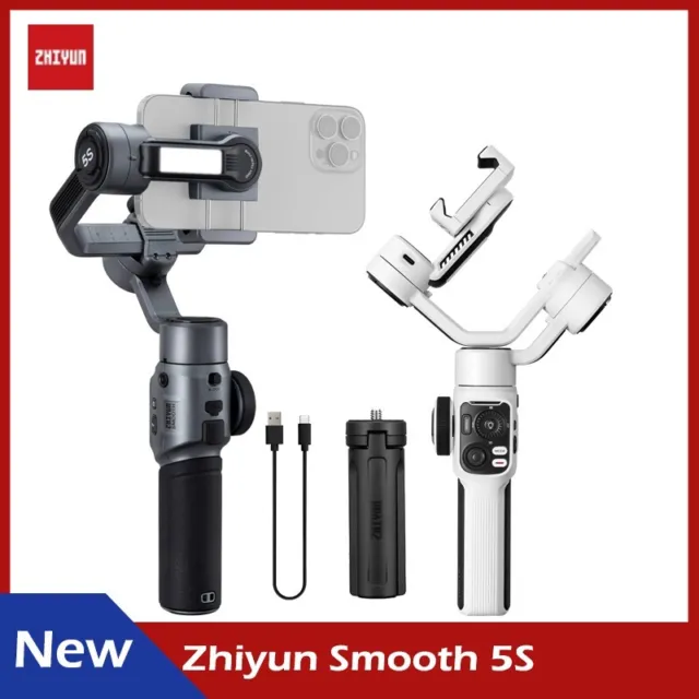 Zhiyun Smooth 5S Gimbal Stabilizer Video Gimbal for iPhone 14 Pro 13 white/black