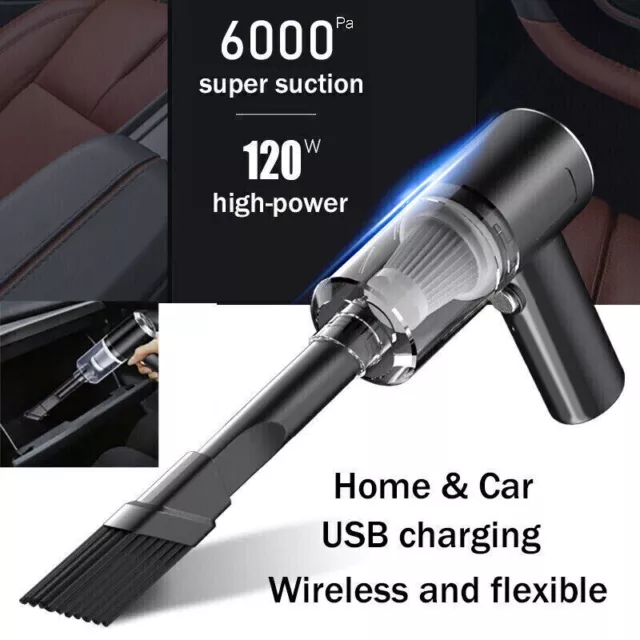 120W 5500PA Cordless Handheld Vacuum Cleaner Rechargeable Car Auto Home Duster