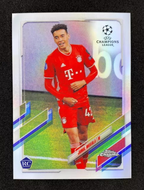 2020-21 Topps Chrome UCL Soccer Refractor #81 Jamal Musiala RC Rookie Bayern
