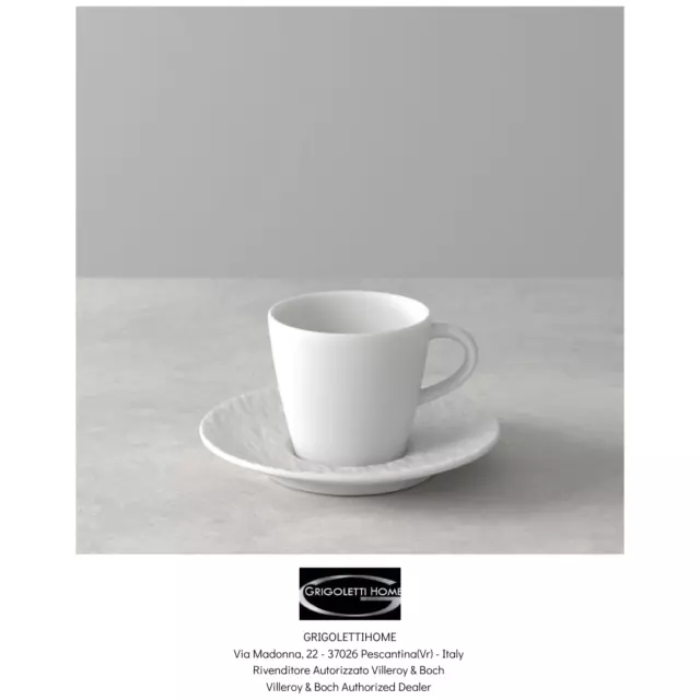 Villeroy & Boch - manufacture rock blanc - Taza Café espresso Con Platillo