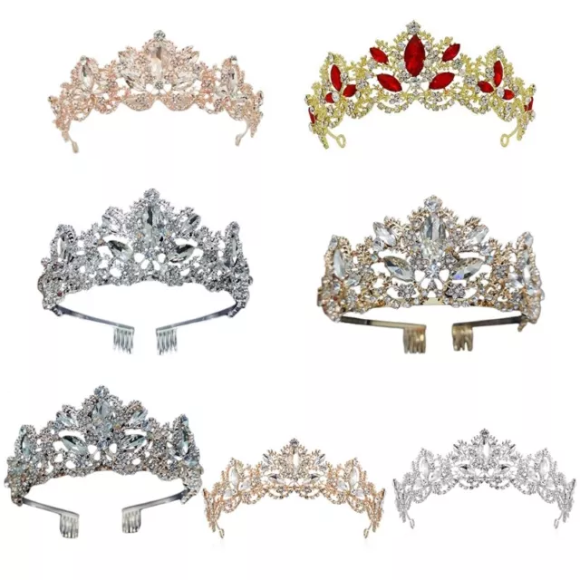 Bridal Wedding Tiara Crown Faux Crystal for Prom Hair Jewelry Accesso
