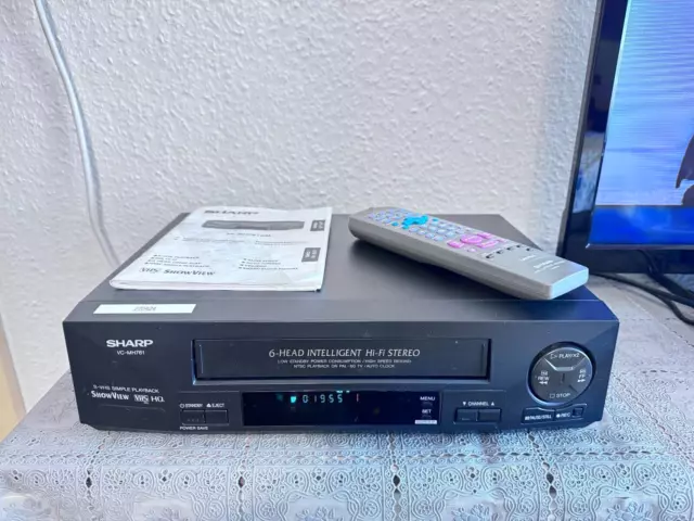 VHS VCR SHARP VC-MH761 SVHS Wiedergabe Stereo 6 HEAD Videorecorder Videorekorder