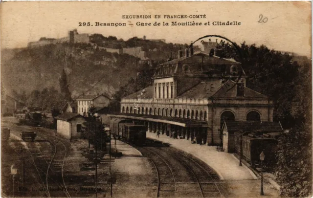 CPA Excursion en Franche..BESANCON - Gare de la Mouilléve et Citadelle (299842)