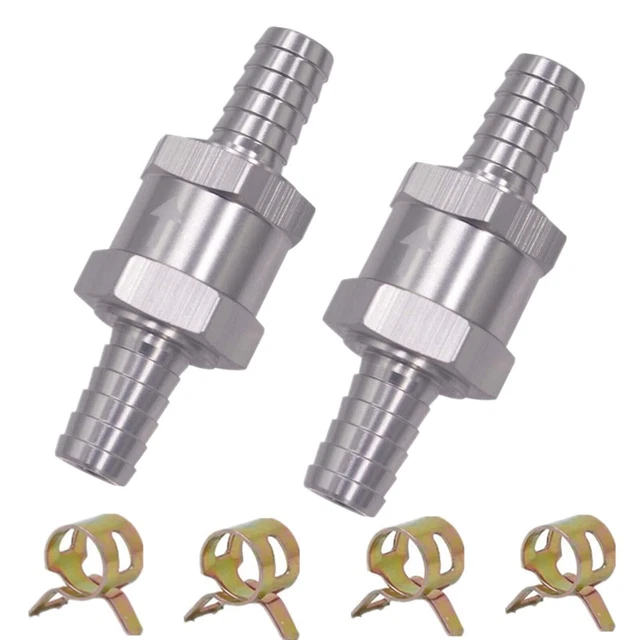 Clapet Anti-retour Carburant 8mm En Aluminium – 2 Pièces – Pour Essence, Diesel, Eau – Voiture, Moto, Bateau