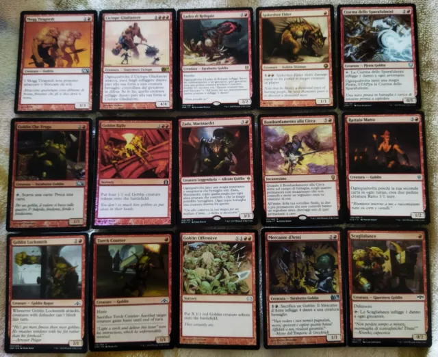 LOTTO 30 CARTE PER MAZZO EDH COMMANDER GOBLIN MAGIC MTG (Goblin Offensive)