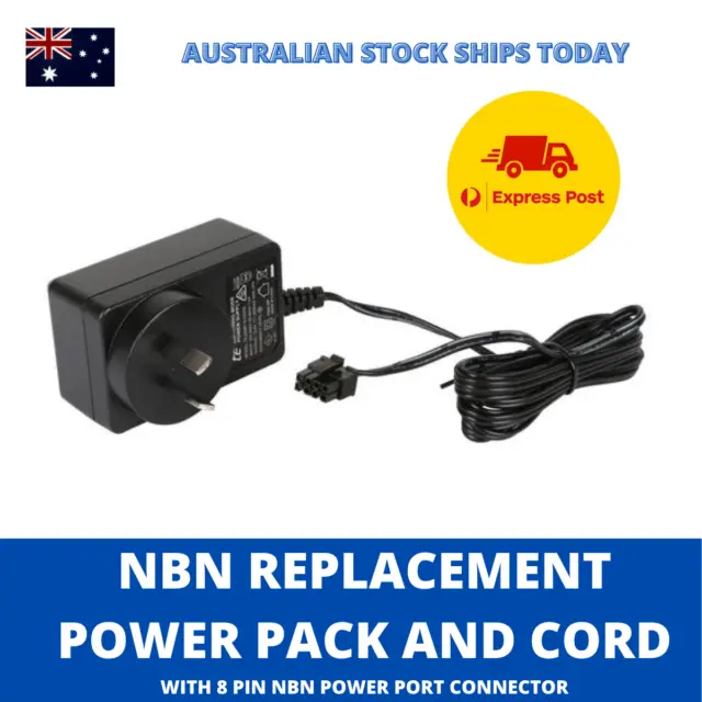 NBN UFB Modem Power Cord Cable Molex 8 Pin plug 2.5A Mains Adaptor EXPRESS POST