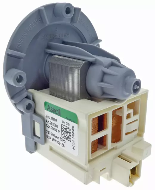 Universal Askoll Washing Machine Drain Pump Motor To Fit Hotpoint Zanussi