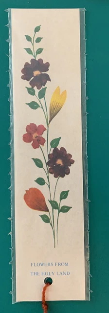 Flowers from Holy Land Paper Bookmark Travel Souvenir Dome Of Ecce Homo
