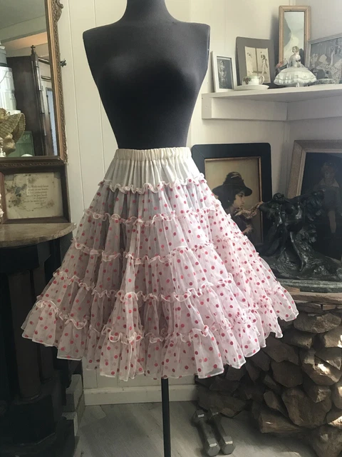 Vintage  Kroenings Red Polka Dot Petticoat