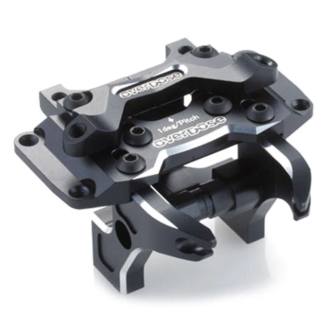 Overdose Aluminum Front Bulk Head Type-2 Black For Drift GALM Vacula II #OD2665b