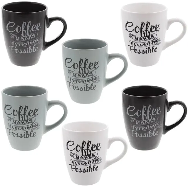 Kaffeebecher 6 Stück Coffee Possible Kaffeetassen 300ml Keramik Kaffee Tassen