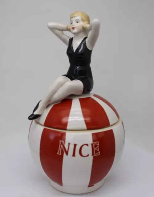 Box Figurine Nice Bathing Beauty Sexy Art Deco-German Style Art Nouveau Style Po