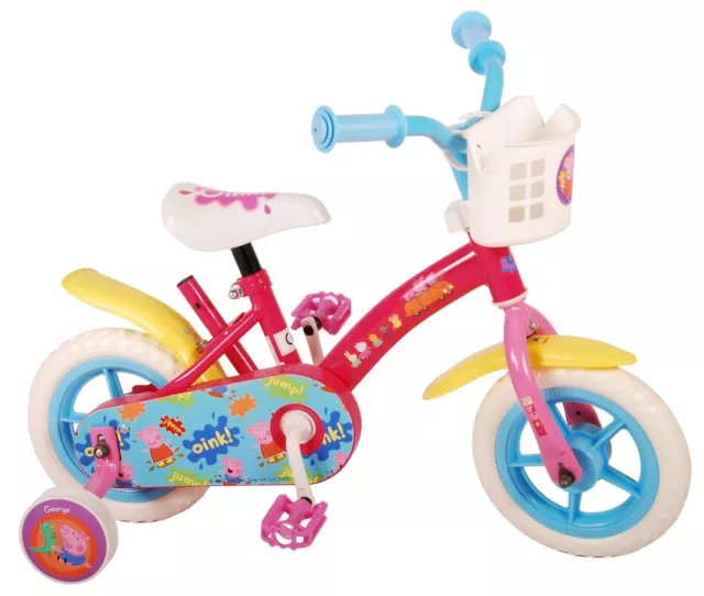 Kinderfahrrad Peppa Pig Fahrrad 10 Zoll Kinderrad in Pink / Blau
