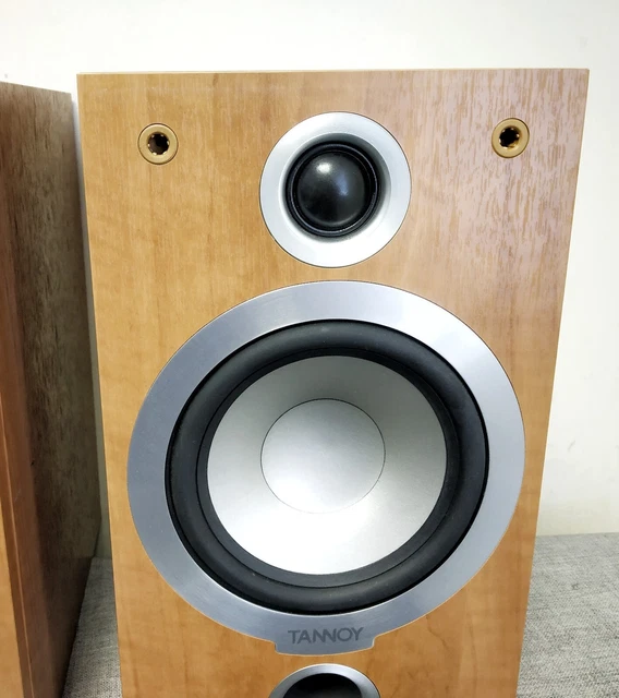 TANNOY MERCURY V1 Compact 2 Way Stereo Speakers Sugar Maple Wood Colour
