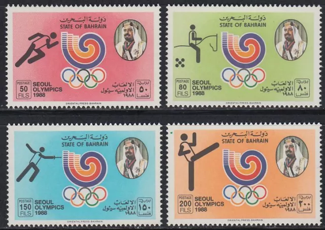 Bahrain 1988 ** Mi.380/83 Olympische Spiele Olympic Games