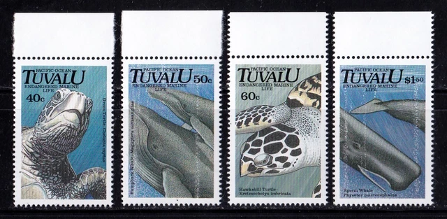 Tuvalu stamps #570 - 573, MNH, complete set w/ selvage, Sea Turtles, CV $9.50