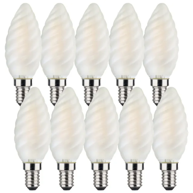 10 x Müller-Licht LED Filament Kerzen 4,5W = 40W E14 matt gedreht Ra>90 UVP 39€