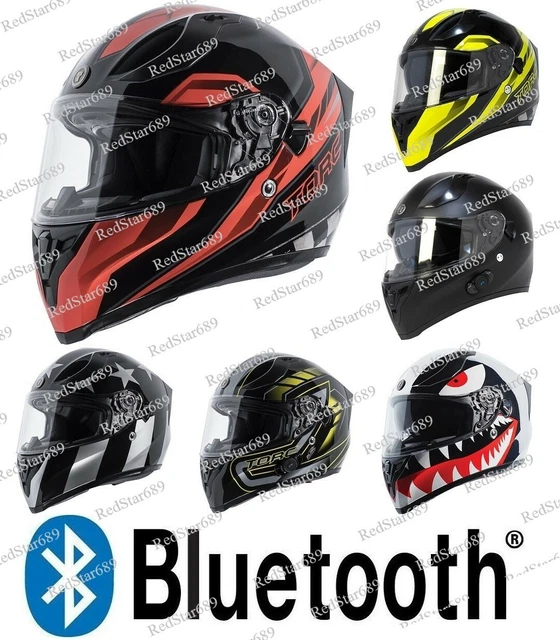 TORC T15B BLINC Bluetooth Full Face Motorcycle Helmet Dual Visor DOT ECE 22.05 £199.39