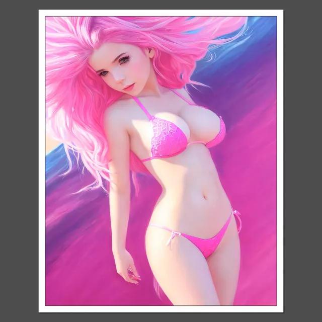 prompthunt: belle Delphine, massive chest, realistic, pastel pink
