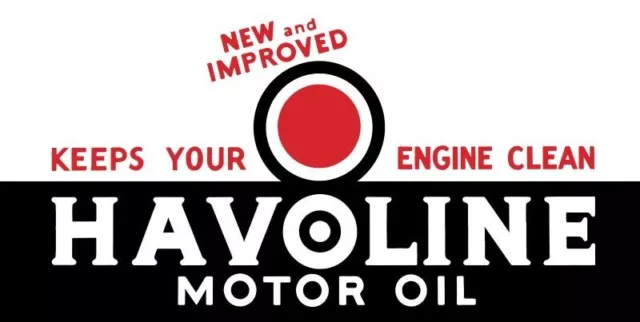 Improved Havoline Motor Oil NEW Sign 18x36" USA STEEL XL Size 8 lbs