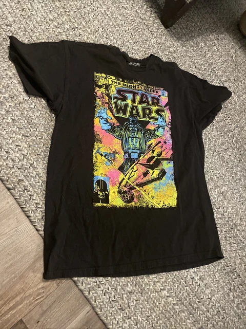 Star Wars The Mighty Vader Comic Graphic Print T-Shirt Neon Colors XL (46/48)