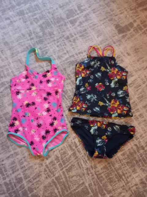 Girls Swimming Costume X 2 Age 11-12 Years