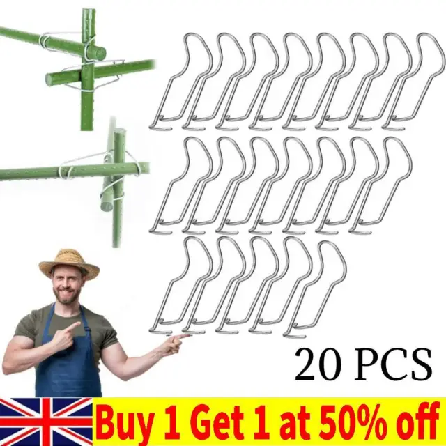 20X Plant Connecting Buckles Plant Cages Connector Vegetable Trellis Wire Clips
