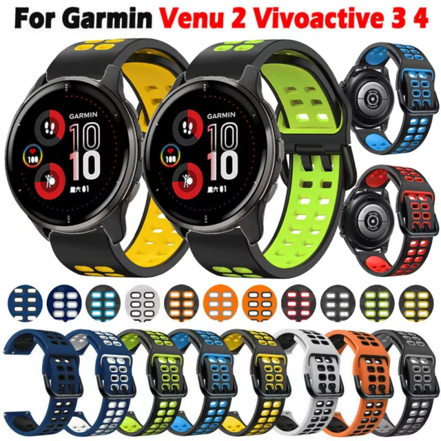 Sport Band For Garmin Venu 2 Plus/SQ Forerunner 158 645 245 Silicone Watch Strap